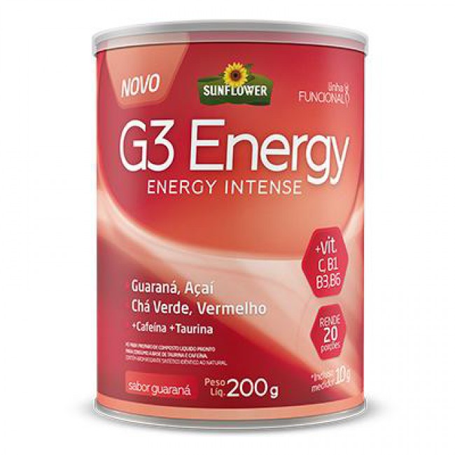 G3 ENERGY - AÇAÍ E GUARANÁ 200g - SUNFLOWER