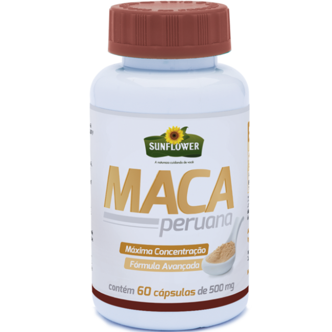 MACA PERUANA 600MG 60 CÁPSULAS - SUNFLOWER