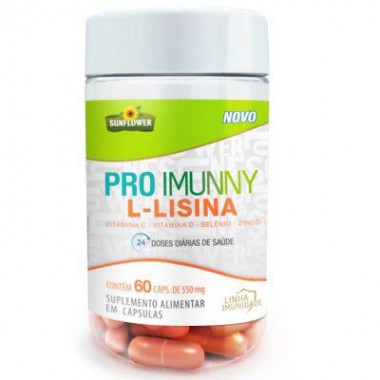 PRO IMUNNY L-LISINA 60 CAPSULAS DE 550MG- SUNFLOWER