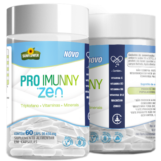 PRO IMUNNY ZEN 60 CÁPS 450 MG - SUNFLOWER