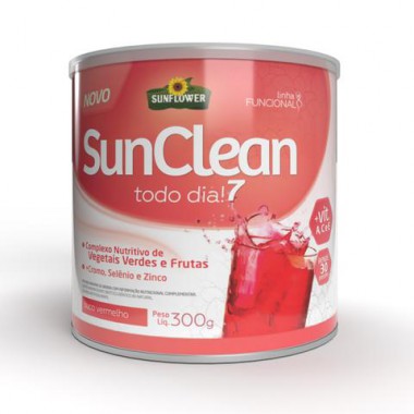 SUNCLEAN 7 SUCO VERMELHO 300G - SUNFLOWER 