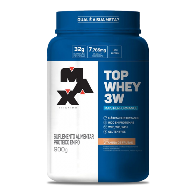 Top Whey 3w Mais Performance (900g) - Max Titanium